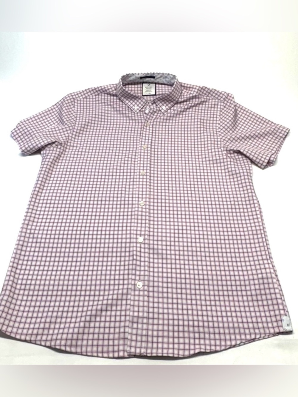 Denver Hayes Short-Sleeve Button-Down Shirt - Pink Check